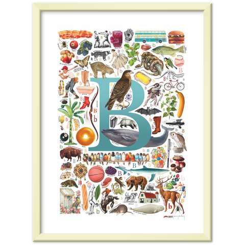 B is for Brave - a poster with English B words