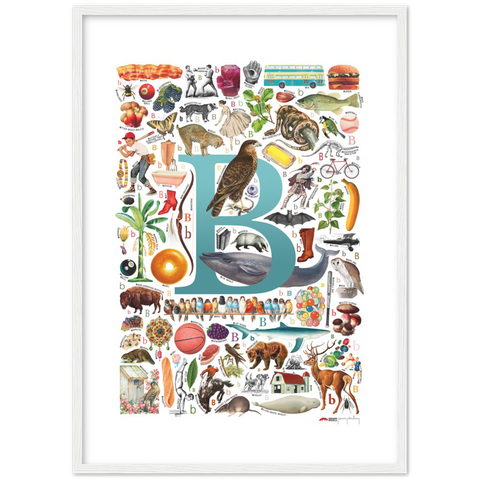 B is for Brave - a poster with English B words