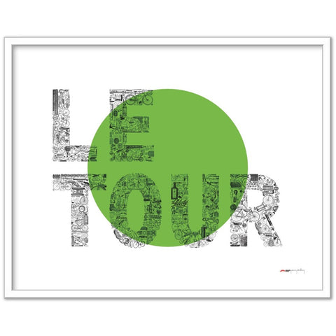 LE TOUR Vert - a Tour de France bicycle poster