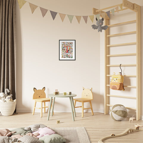T is for Treasure - a poster with English T words
