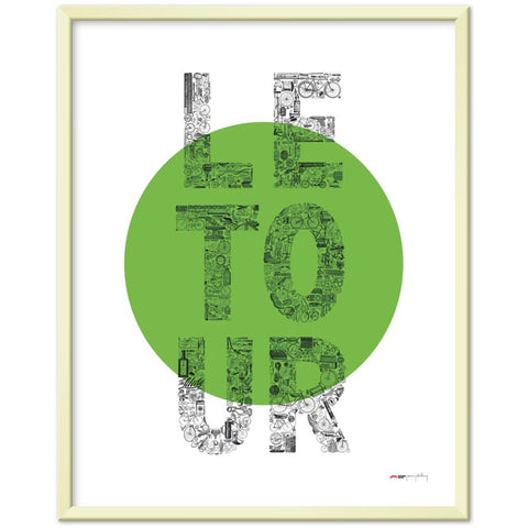 LE TOUR vert - a Tour de France bicycle poster