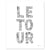 LE TOUR blanc - a Tour de France bicycle poster